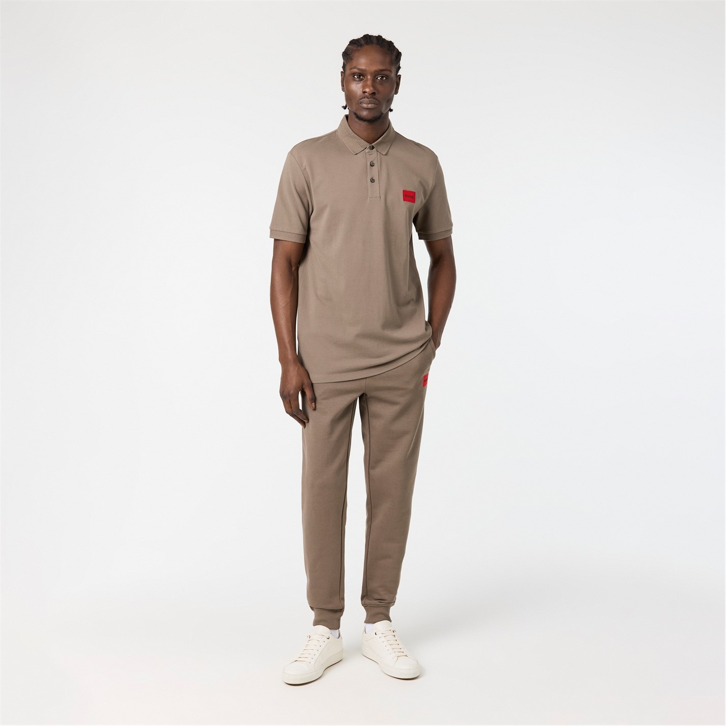 Tepláky Hugo Med Grey 032 7187395 Mens HUGO Doak Closed Hem Jogging Bottoms with Logo Detail - 6