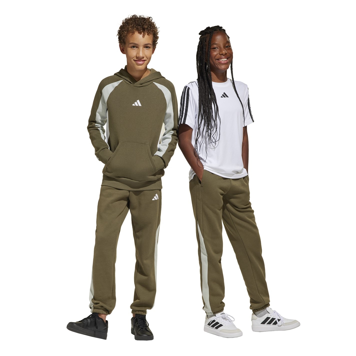 Dětské tepláky adidas Olve 8008258 Unisex Kids' Closed Hem Fleece Joggers - 2