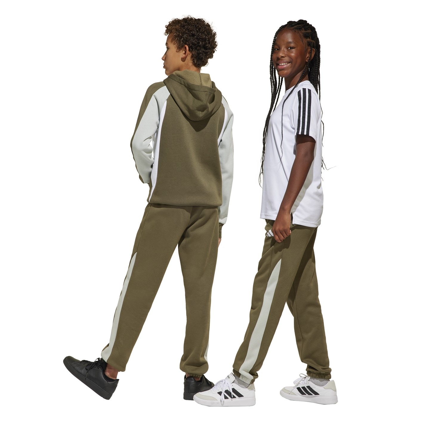 Dětské tepláky adidas Olve 8008258 Unisex Kids' Closed Hem Fleece Joggers - 3