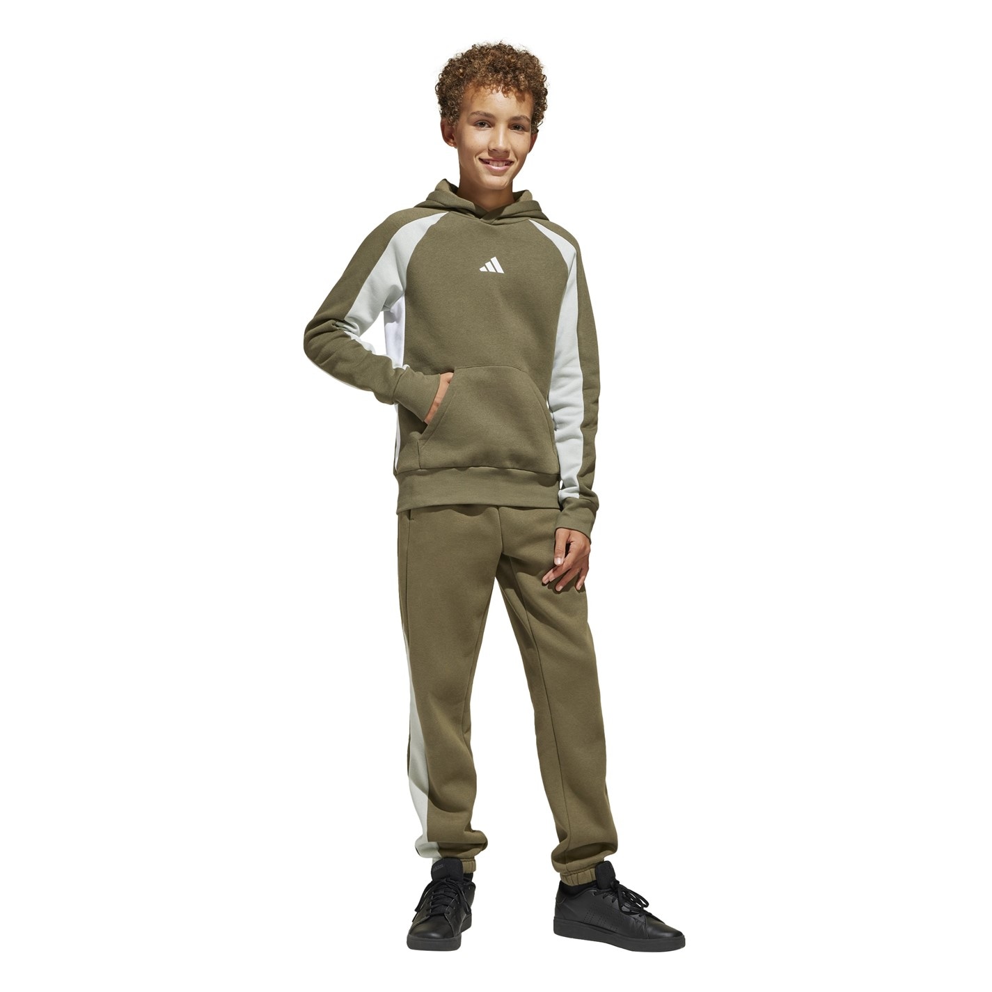 Dětské tepláky adidas Olve 8008258 Unisex Kids' Closed Hem Fleece Joggers - 4