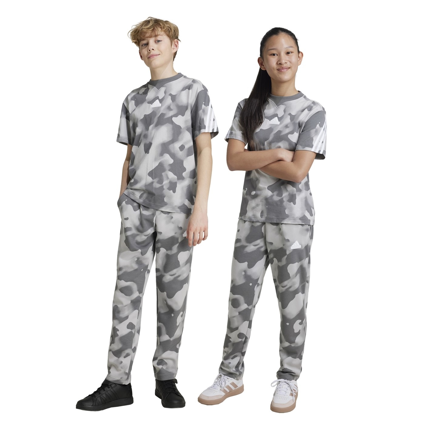 Dětské tepláky adidas Grey 6703925 Unisex Kids Fi All Over Print Fleece Joggers - 2
