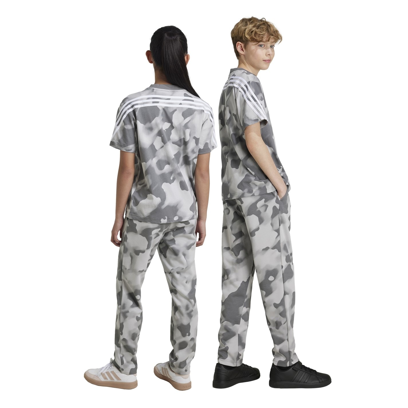 Dětské tepláky adidas Grey 6703925 Unisex Kids Fi All Over Print Fleece Joggers - 3