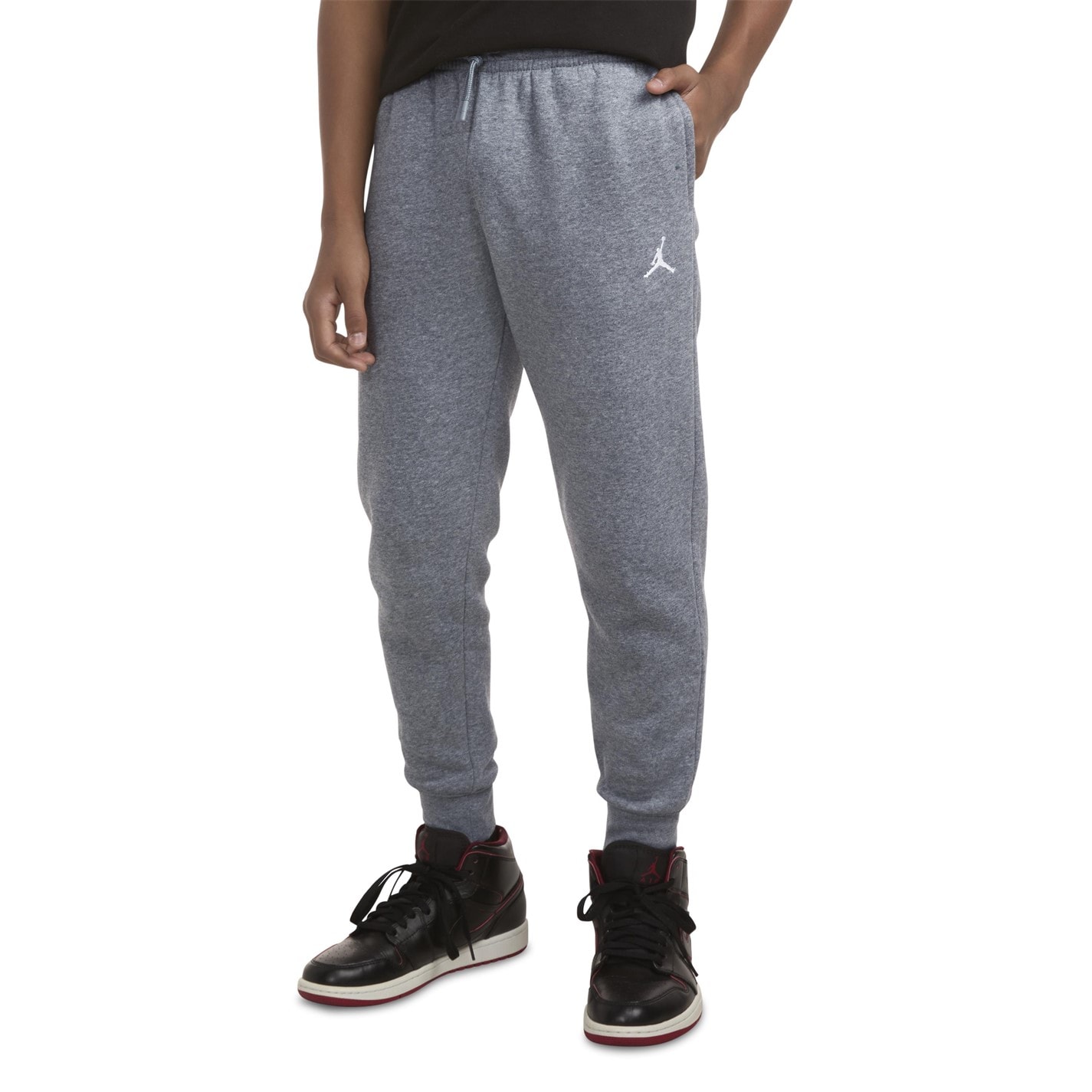 Air Jordan Grey Heather 7830093 JM Fleece Pants Junior Boys - 2