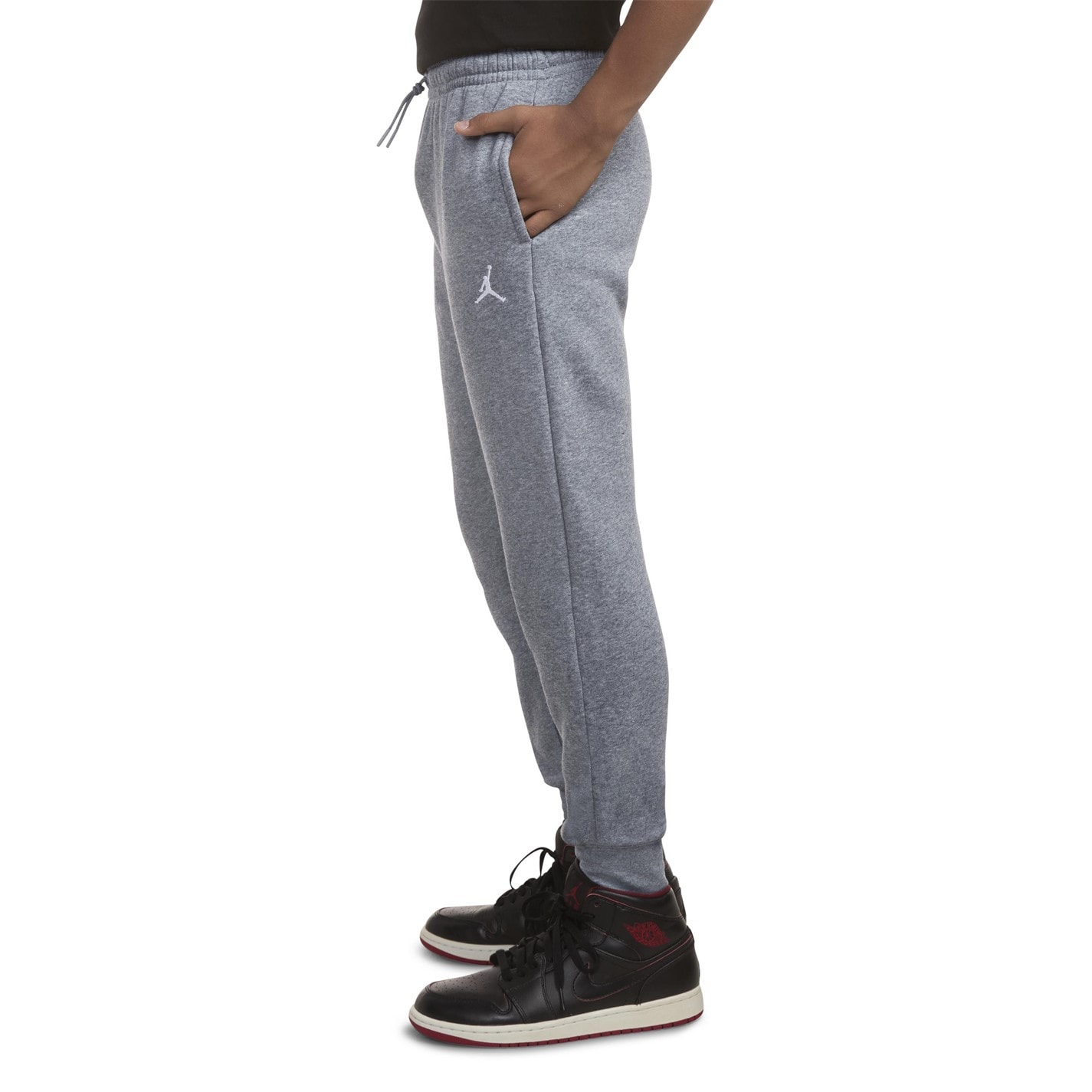 Air Jordan Grey Heather 7830093 JM Fleece Pants Junior Boys - 4