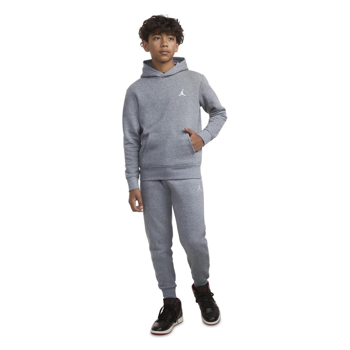 Air Jordan Grey Heather 7830093 JM Fleece Pants Junior Boys - 6