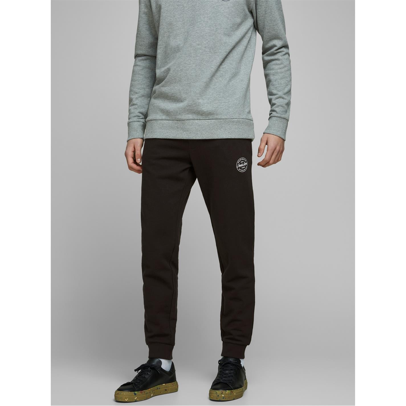 Tepláky Jack and Jones Black 8110349 Gordon Shark Jogging Bottoms - 2