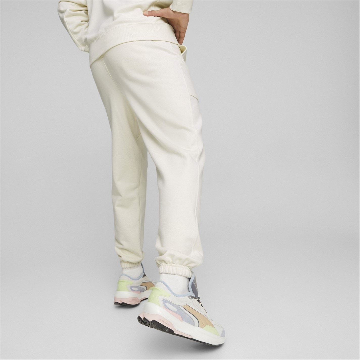 Tepláky Puma Cream 7064160 Fleeced Jogging Bottoms Mens - 4