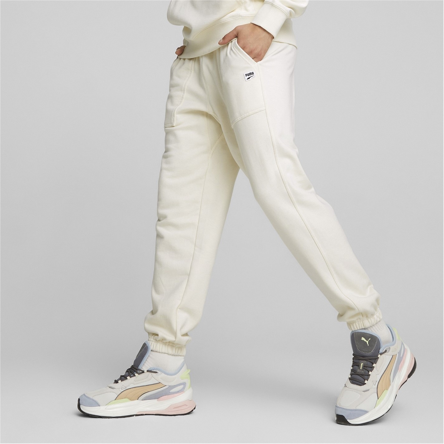 Tepláky Puma Cream 7064160 Fleeced Jogging Bottoms Mens - 5