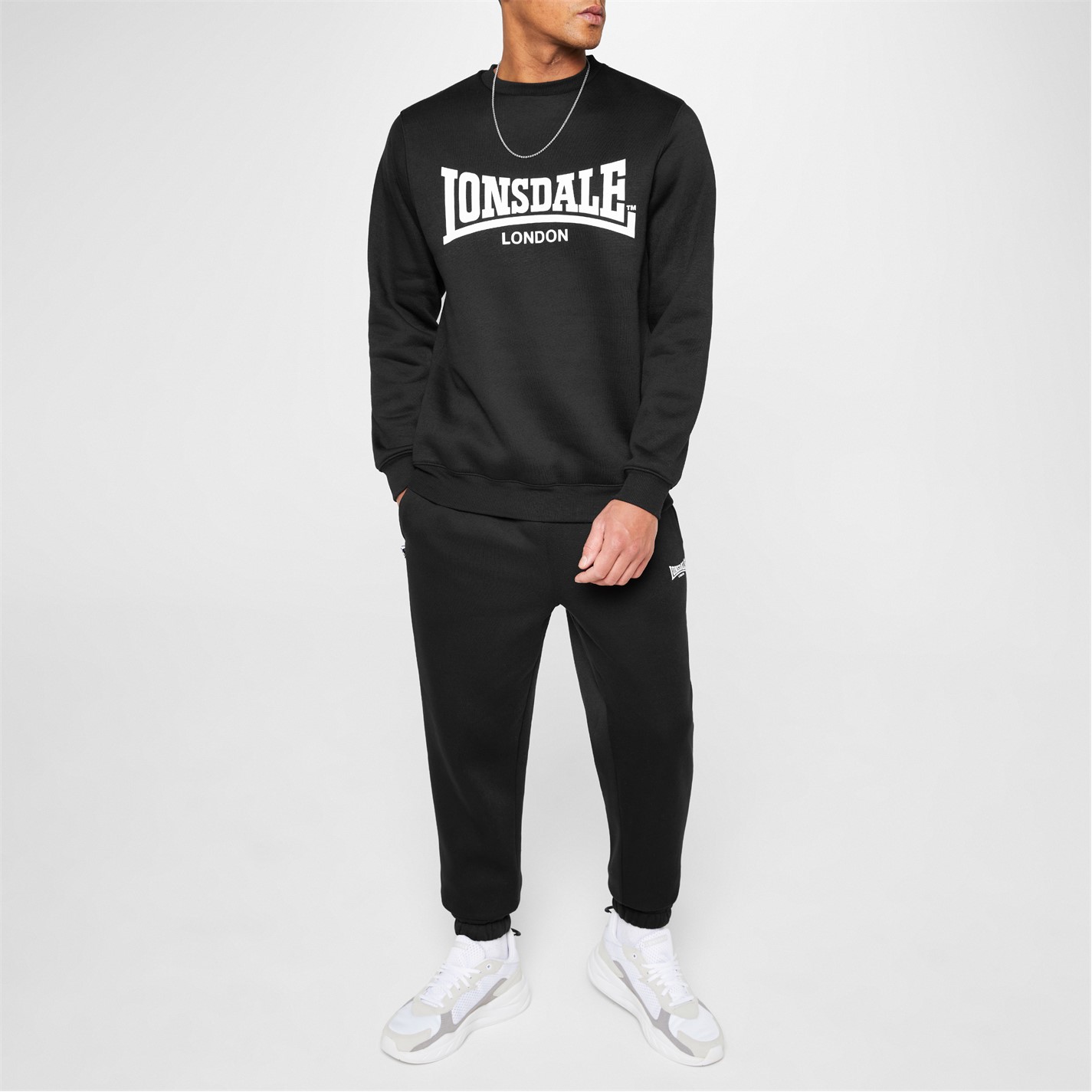 Tepláky Lonsdale Black 3268834 Essential Joggers Mens - 2