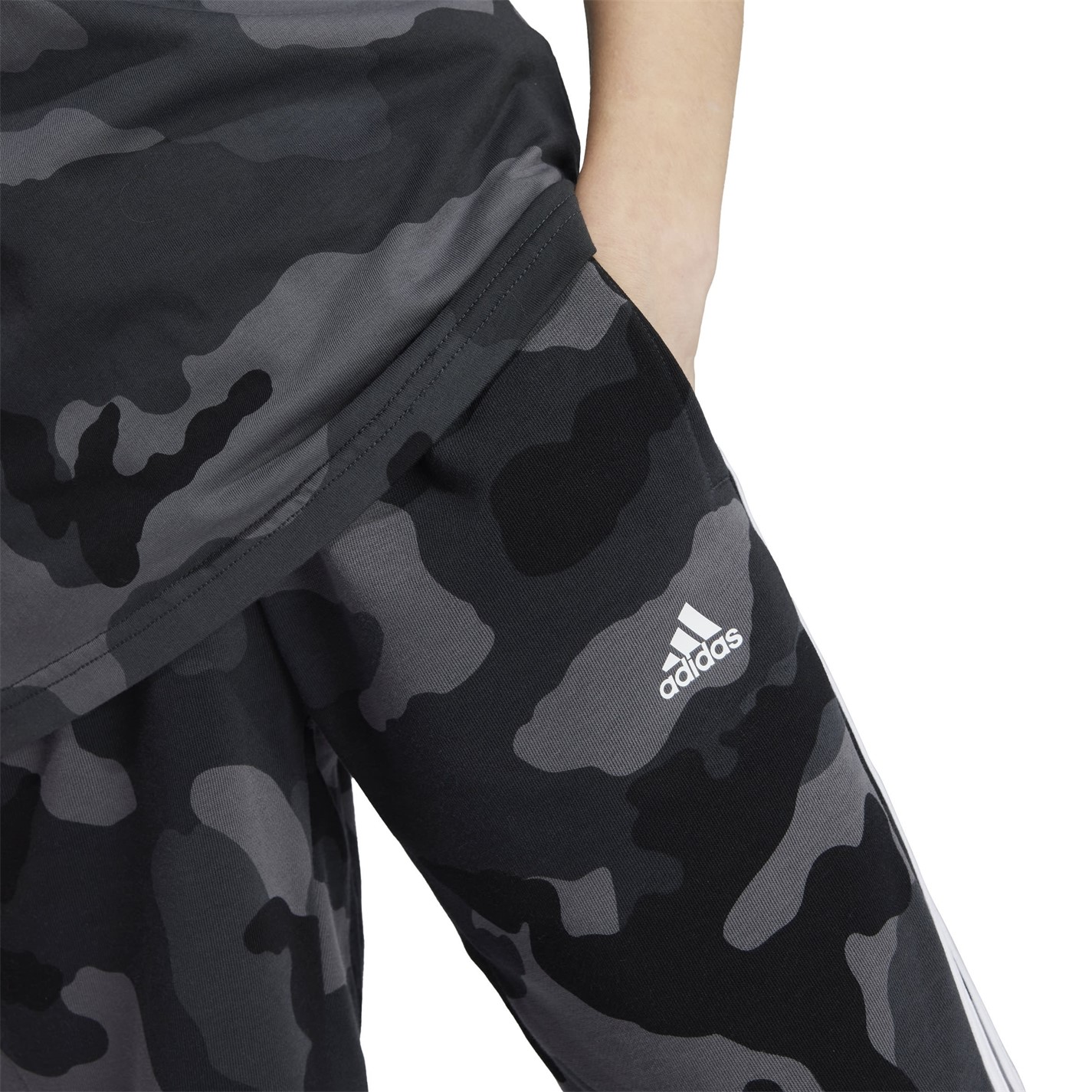 adidas Black Camo 4104307 Junior Camo Pant - 6