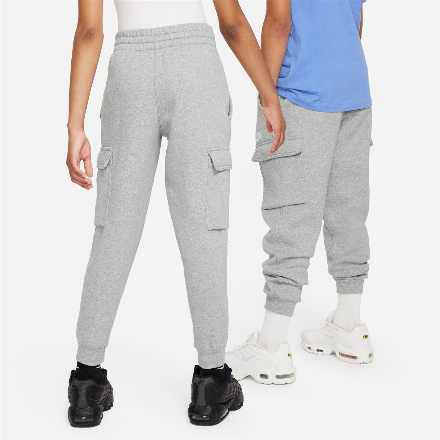 Nike Grey 1594151 Sportswear Club Fleece Cargo Jogging Bottoms Juniors - 2