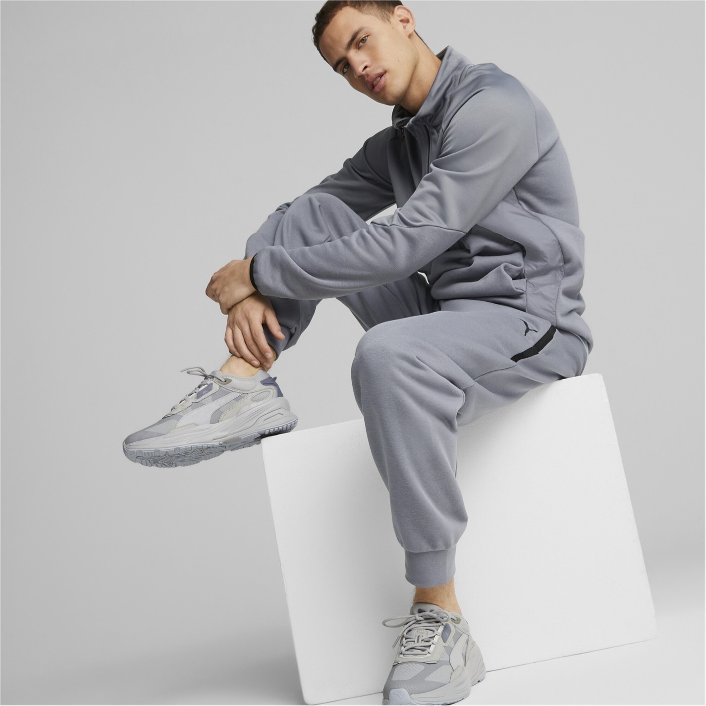 Tepláky Puma Dark Grey 7259813 Logo Jogging Bottoms Mens - 6