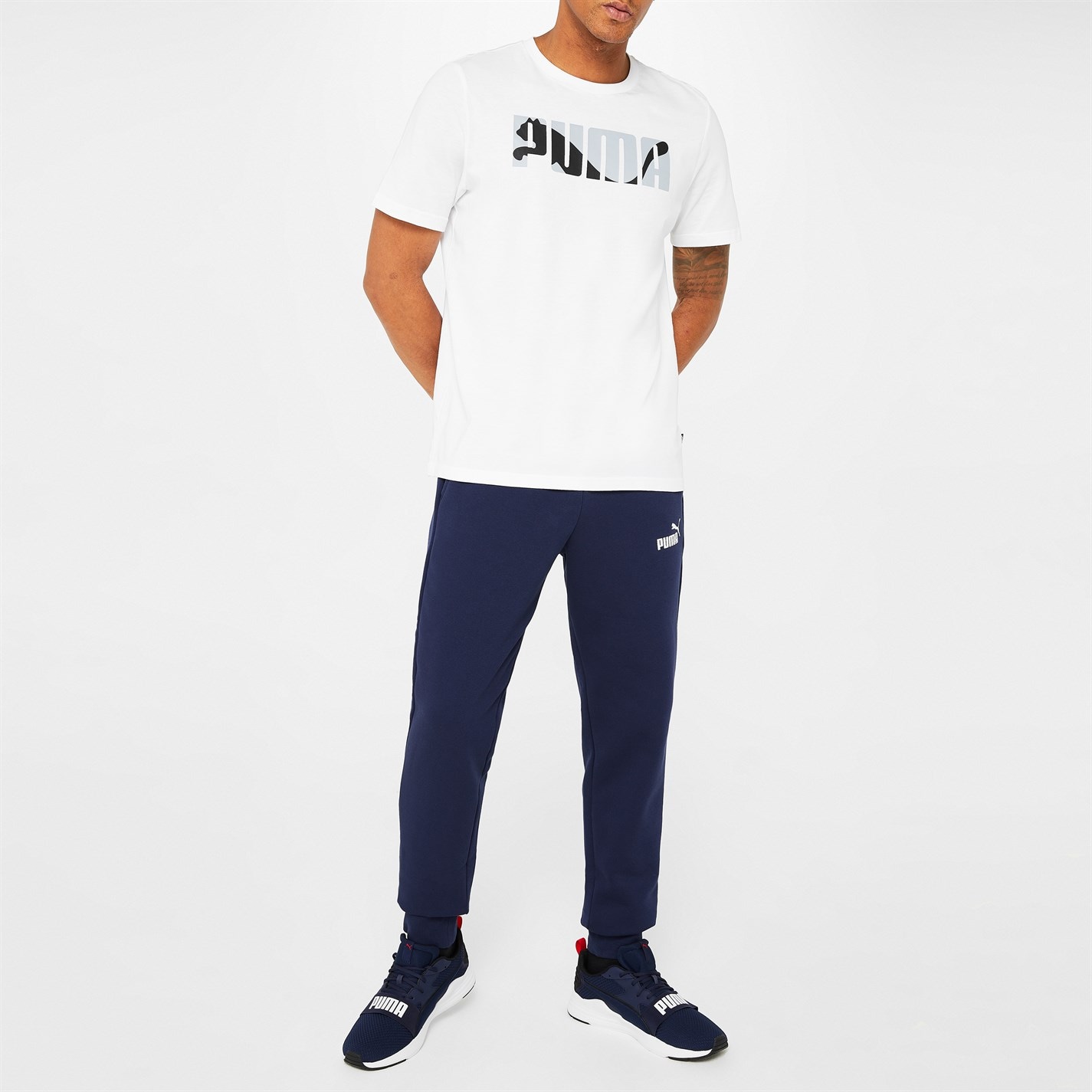 Tepláky Puma Navy 9837767 No 1 Logo Jogging Pants Mens - 2