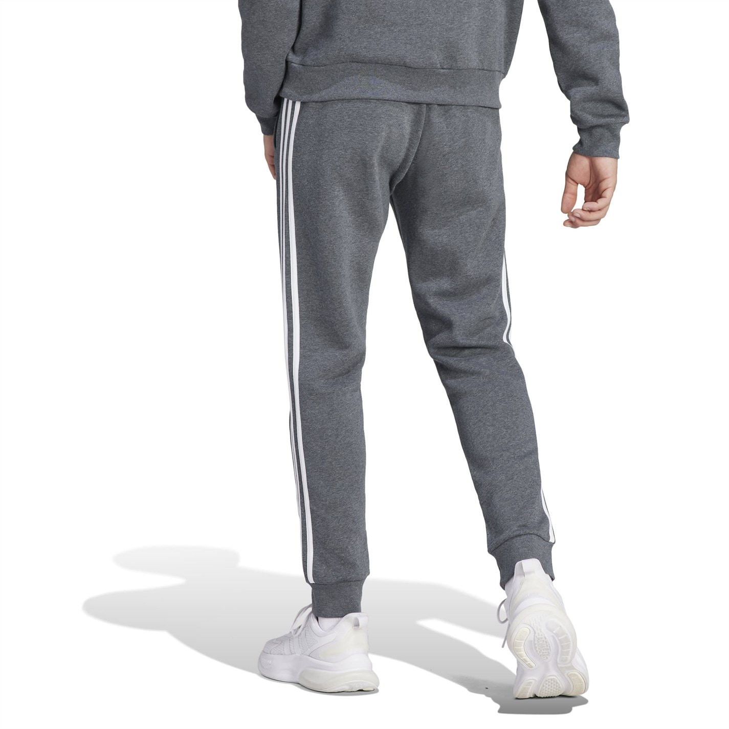 Tepláky adidas DkGrey 7395285 Essentials Fleece Tapered Cuff 3-Stripes Joggers - 3