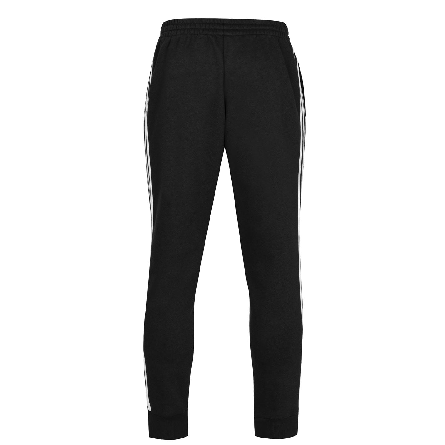 Tepláky adidas Black 5663339 Essentials Fleece Tapered Cuff 3-Stripes Joggers - 7