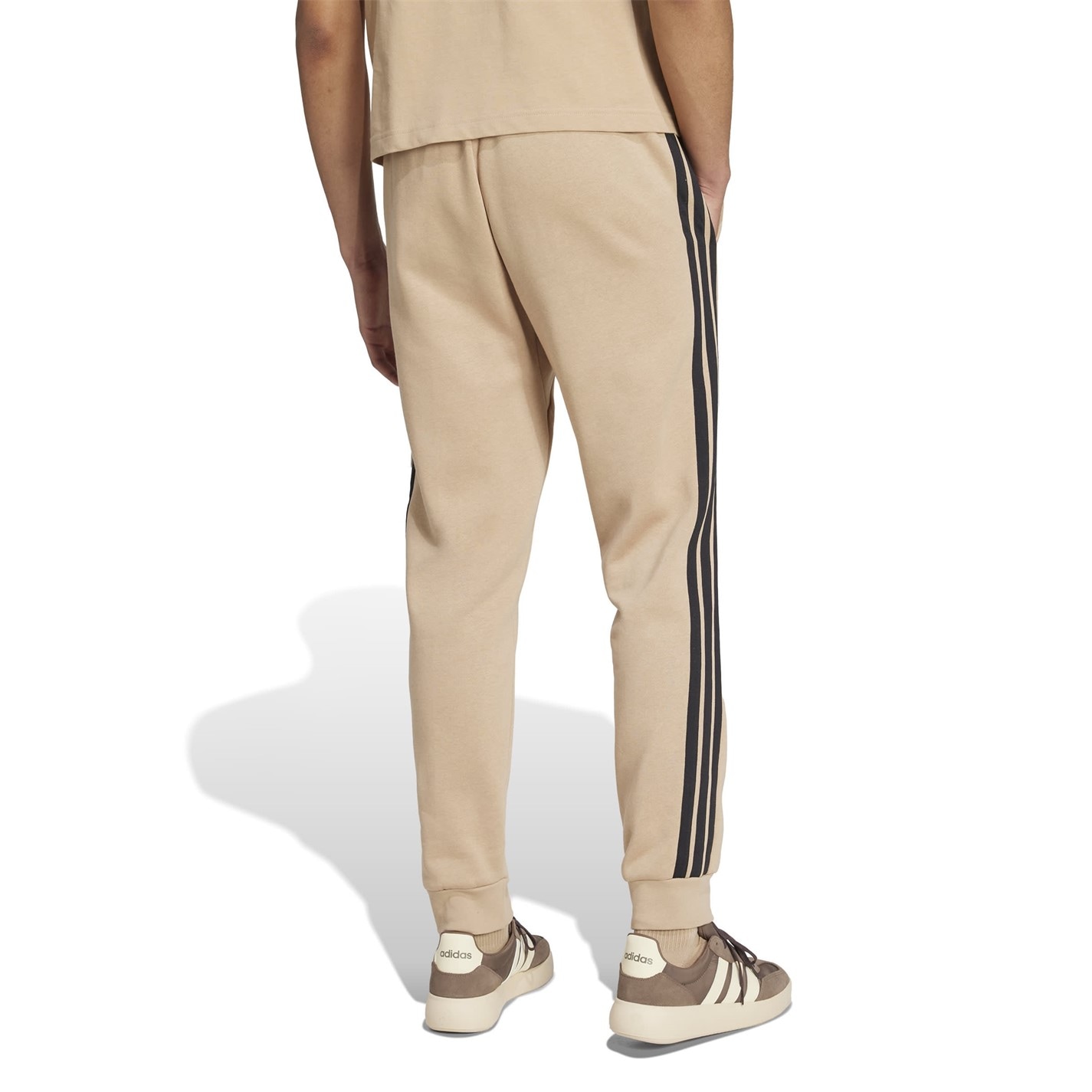 Tepláky adidas Sandstone 2254586 Essentials Fleece Tapered Cuff 3-Stripes Joggers - 3