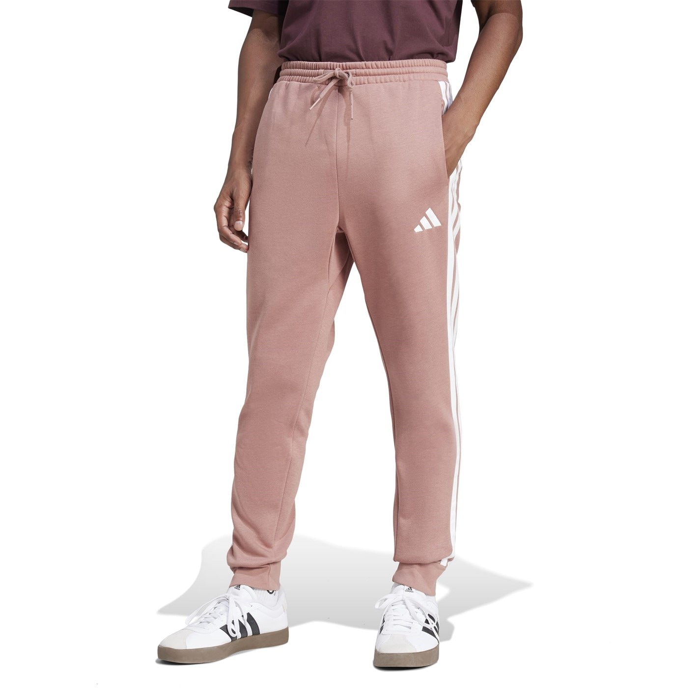 Tepláky adidas Warm Clay 8445096 Essentials Fleece Tapered Cuff 3-Stripes Joggers - 2