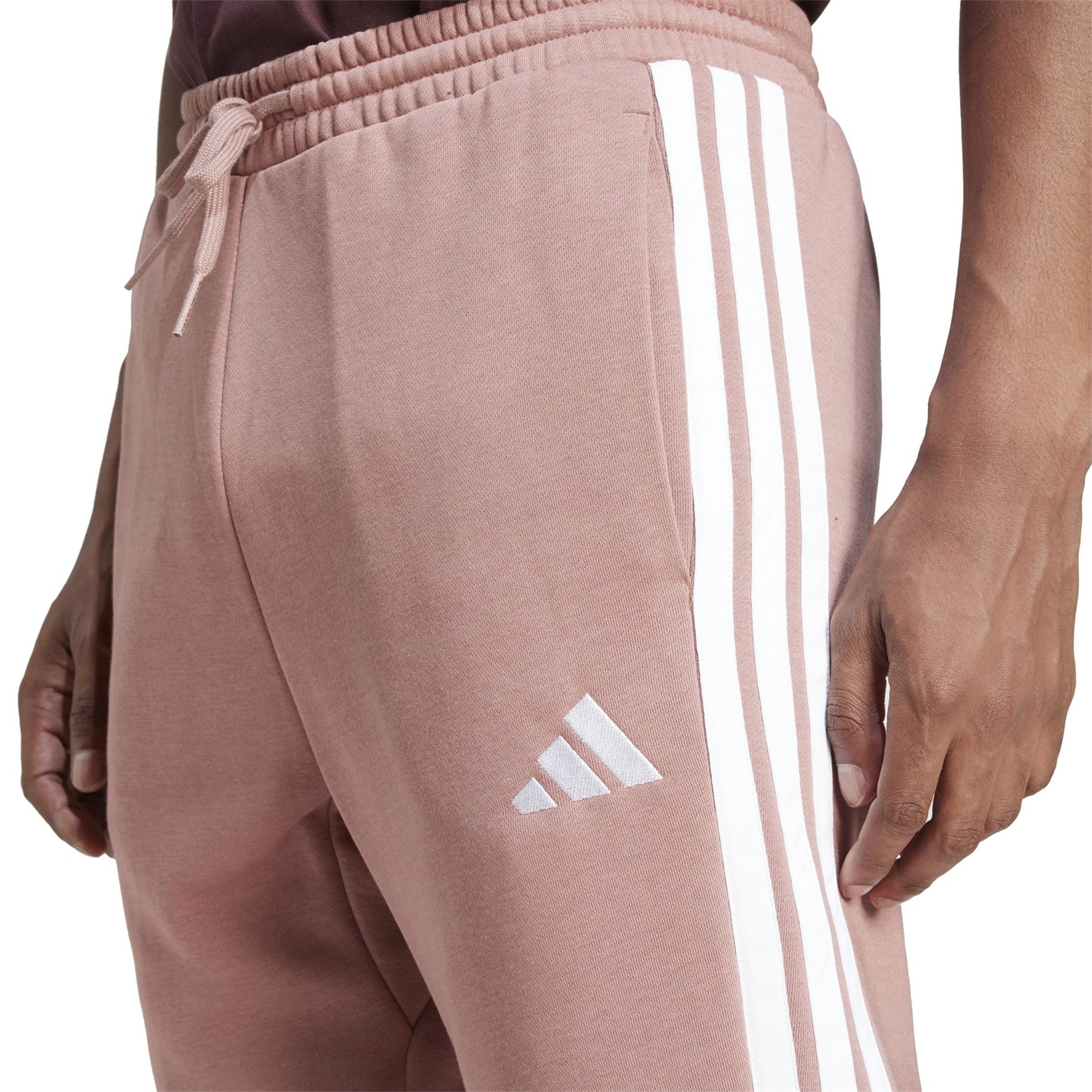 Tepláky adidas Warm Clay 8445096 Essentials Fleece Tapered Cuff 3-Stripes Joggers - 6