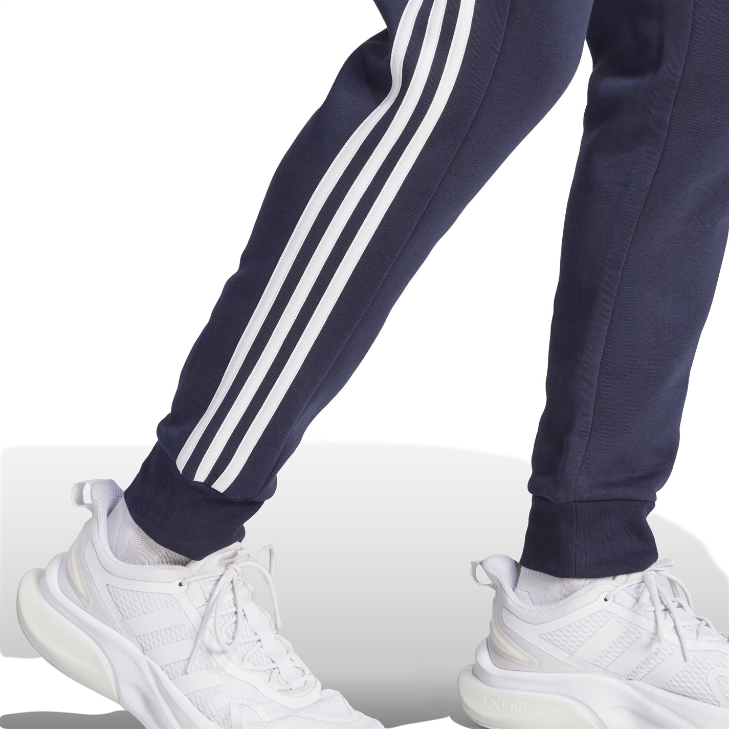 Tepláky adidas Navy 7066240 Essentials Fleece Tapered Cuff 3-Stripes Joggers - 6