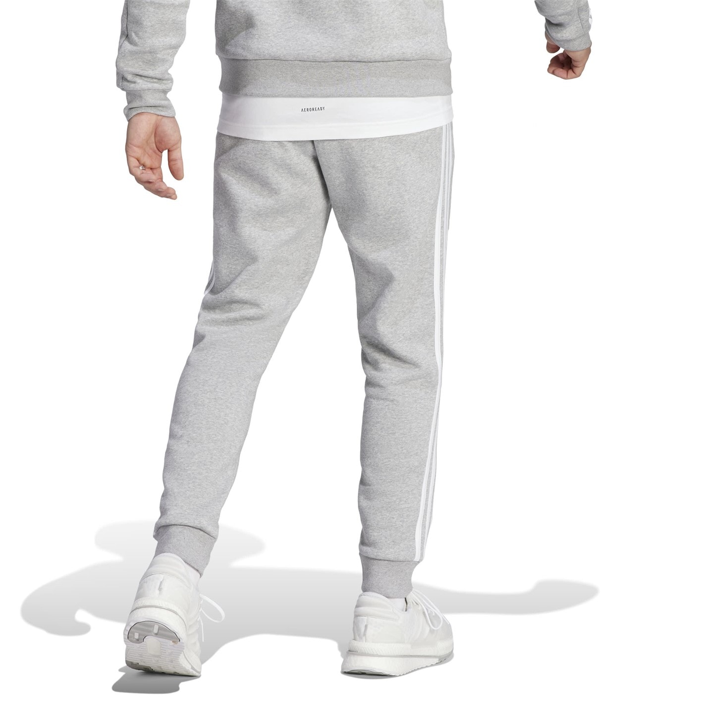 Tepláky adidas MedGrey 4400431 Essentials Fleece Tapered Cuff 3-Stripes Joggers - 3