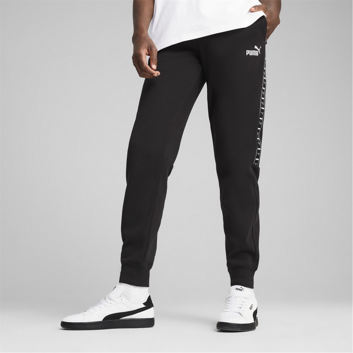 Tepláky Puma Puma Black 308540 Men's Tape Closed Hem Fleece Joggers - 2
