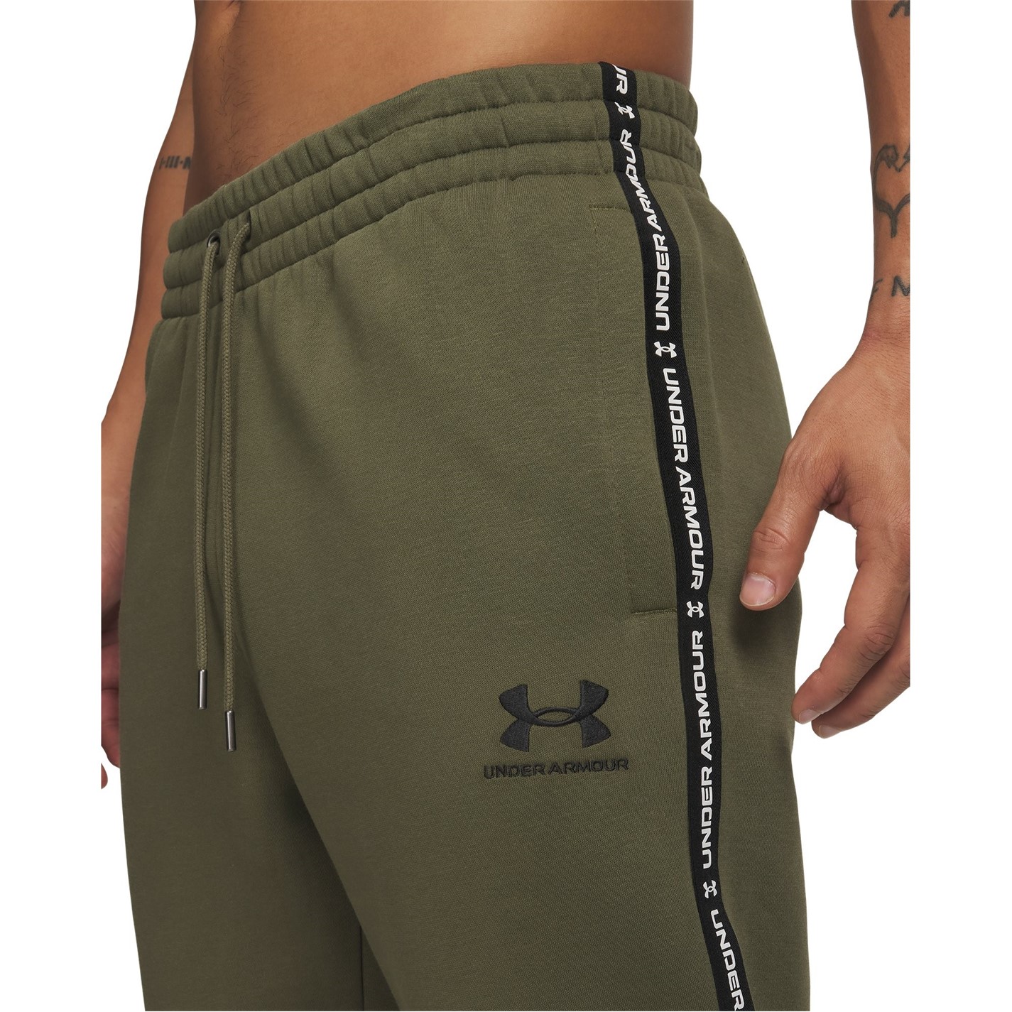 Tepláky Under Armour Green 3163807 Men's Icon Taping Closed Hem Fleece Joggers - 3