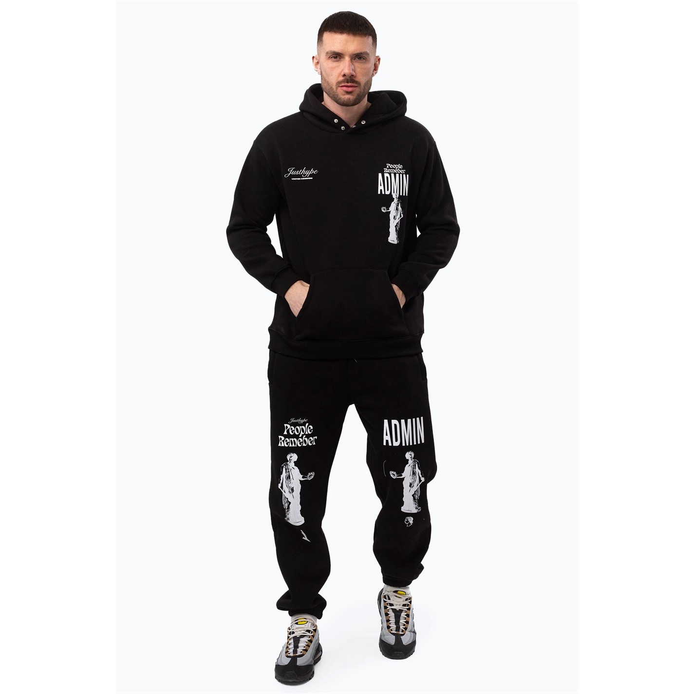 Tepláky Hype Black 6621703 Men's Closed Hem Fleece Jogger - 2
