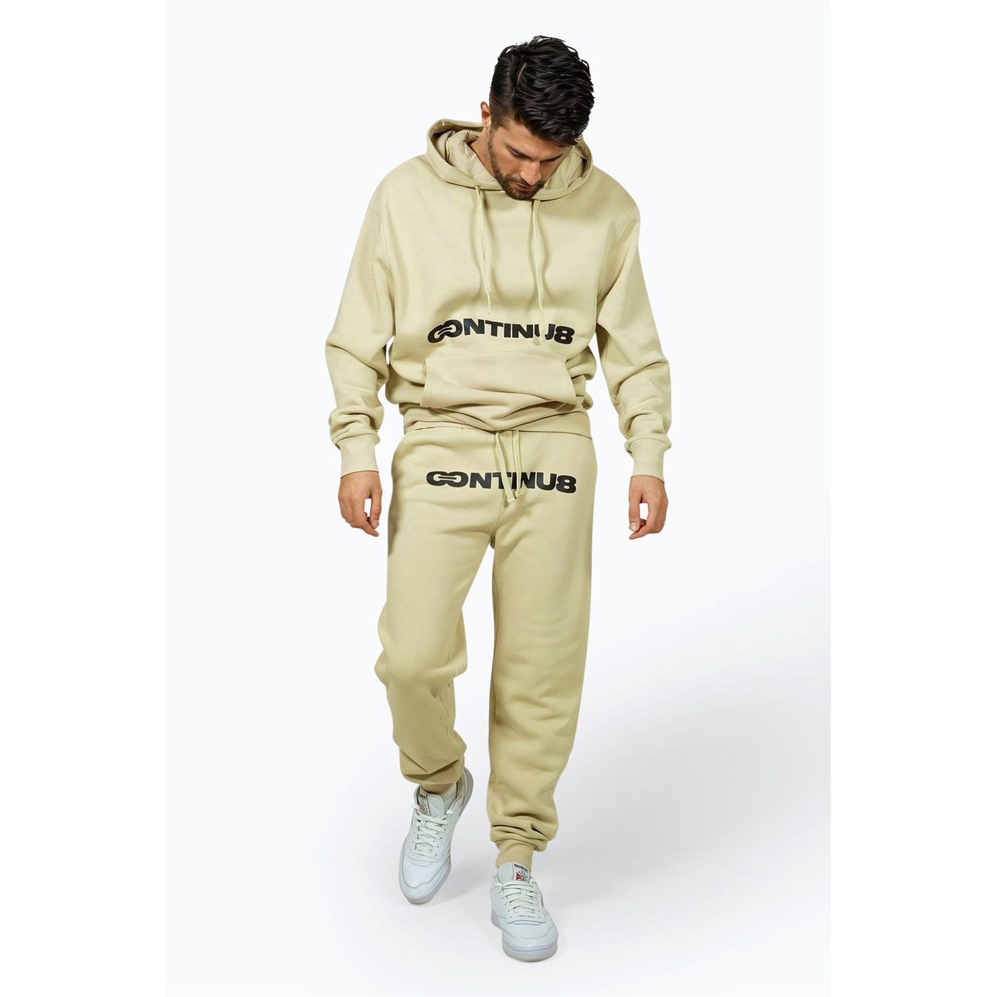 Tepláky Hype Beige 1074527 Men's Boxy Closed Hem Fleece Jogger - 6