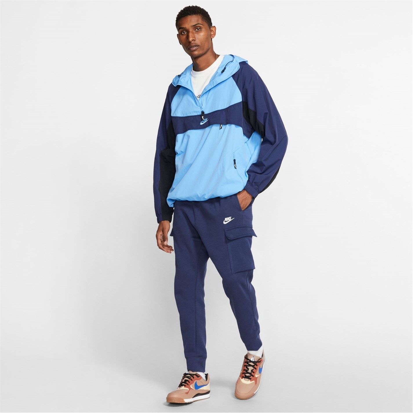 Tepláky Nike Navy 9622505 Sportswear Club Fleece Men's Cargo Pants - 9