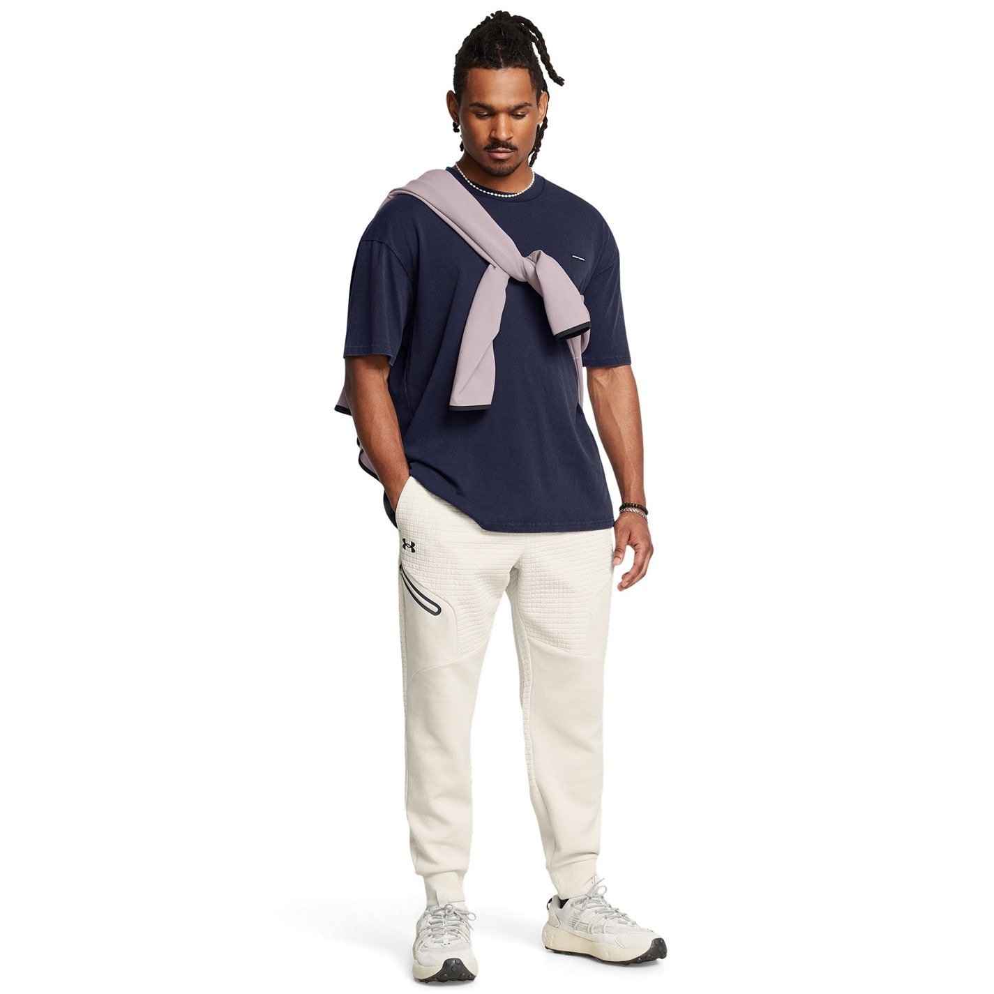 Tepláky Under Armour White 5925319 Men's Unstoppable Closed Hem Fleece Joggers - 6