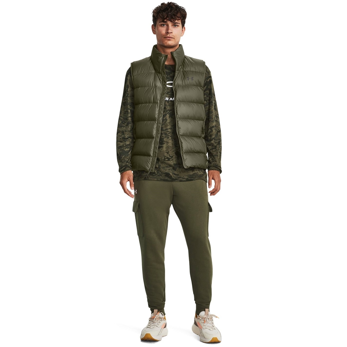 Tepláky Under Armour Marine OD Green 3766195 UA Rival Fleece Joggers Men's - 4