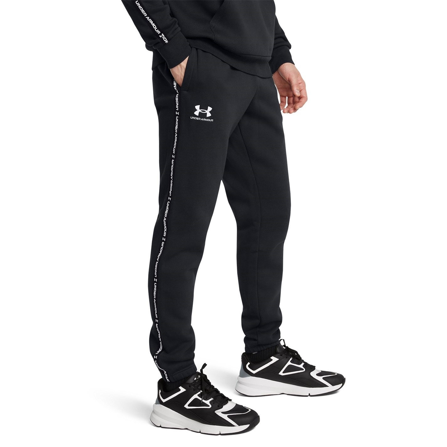 Tepláky Under Armour Black 2533263 Men's Icon Taping Closed Hem Fleece Joggers - 2