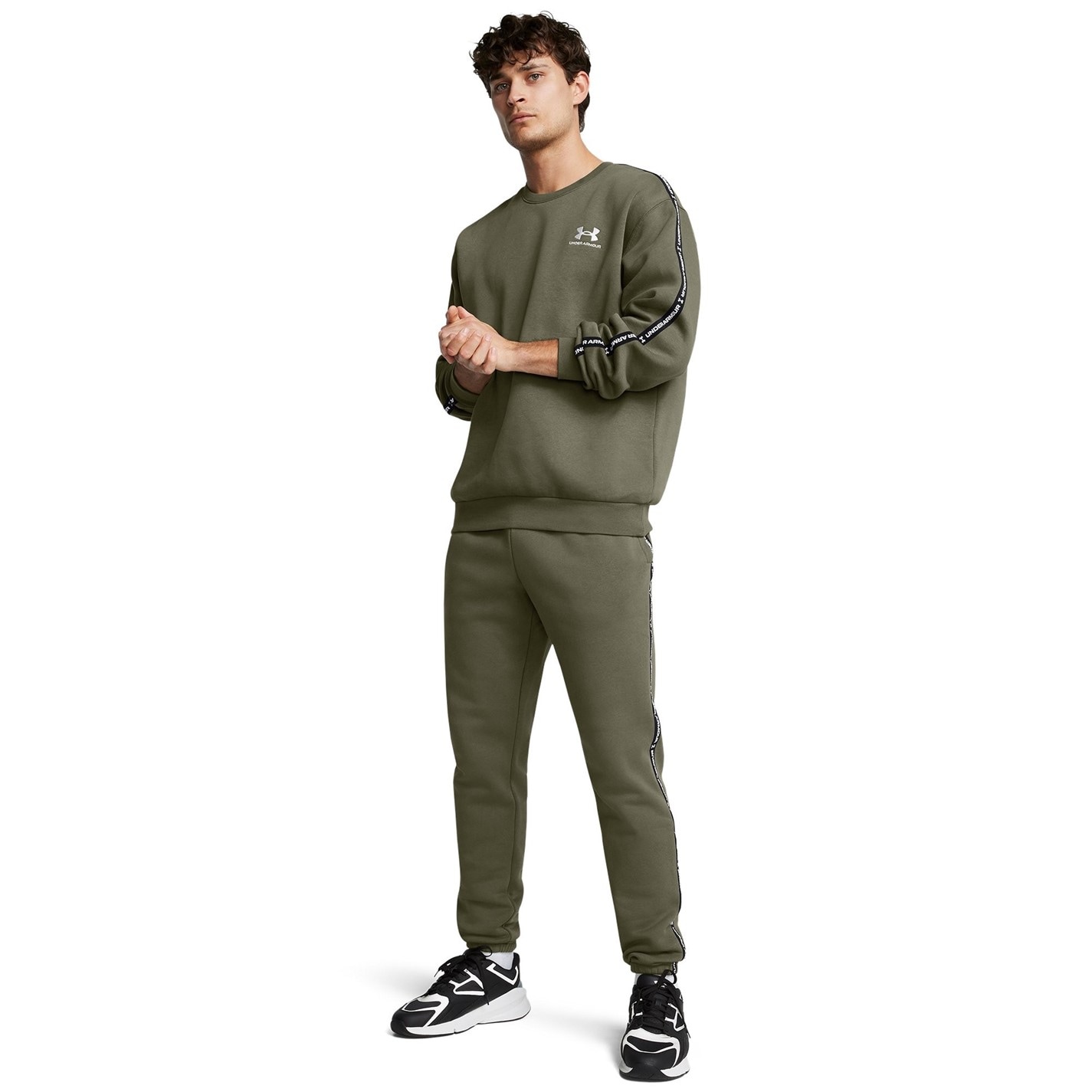 Tepláky Under Armour Green 7536218 Men's Icon Taping Closed Hem Fleece Joggers - 4