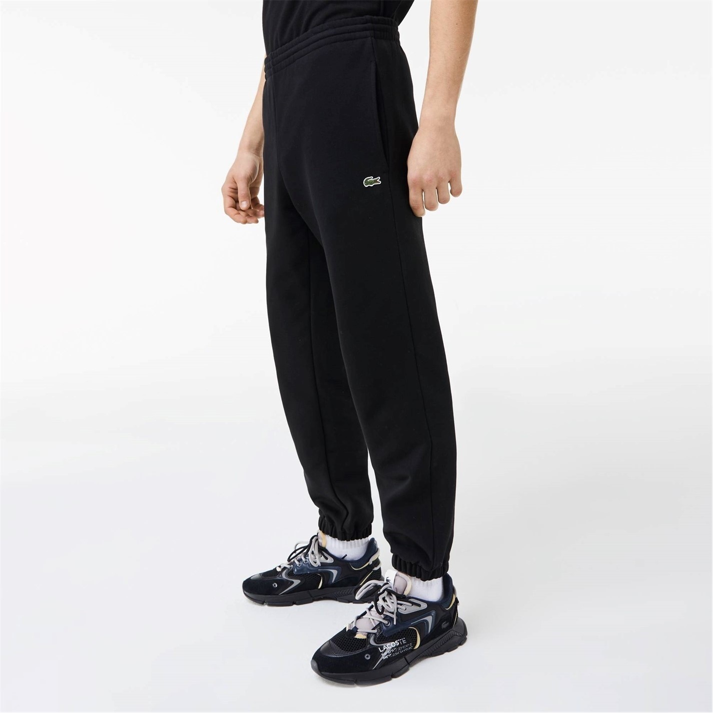 Tepláky Lacoste Black 031 6531466 Men's Basic Fleece Jogging Bottoms - 3