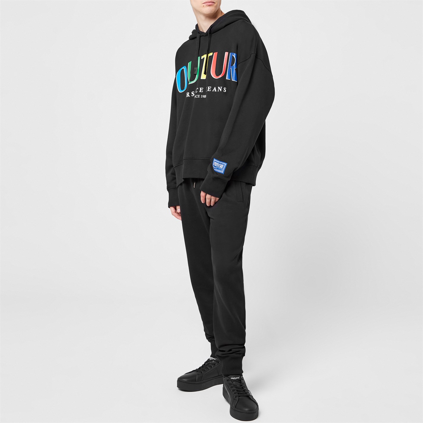 Kalhoty VERSACE JEANS COUTURE Black G89 5690650 Side Logo Jogging Bottoms - 1
