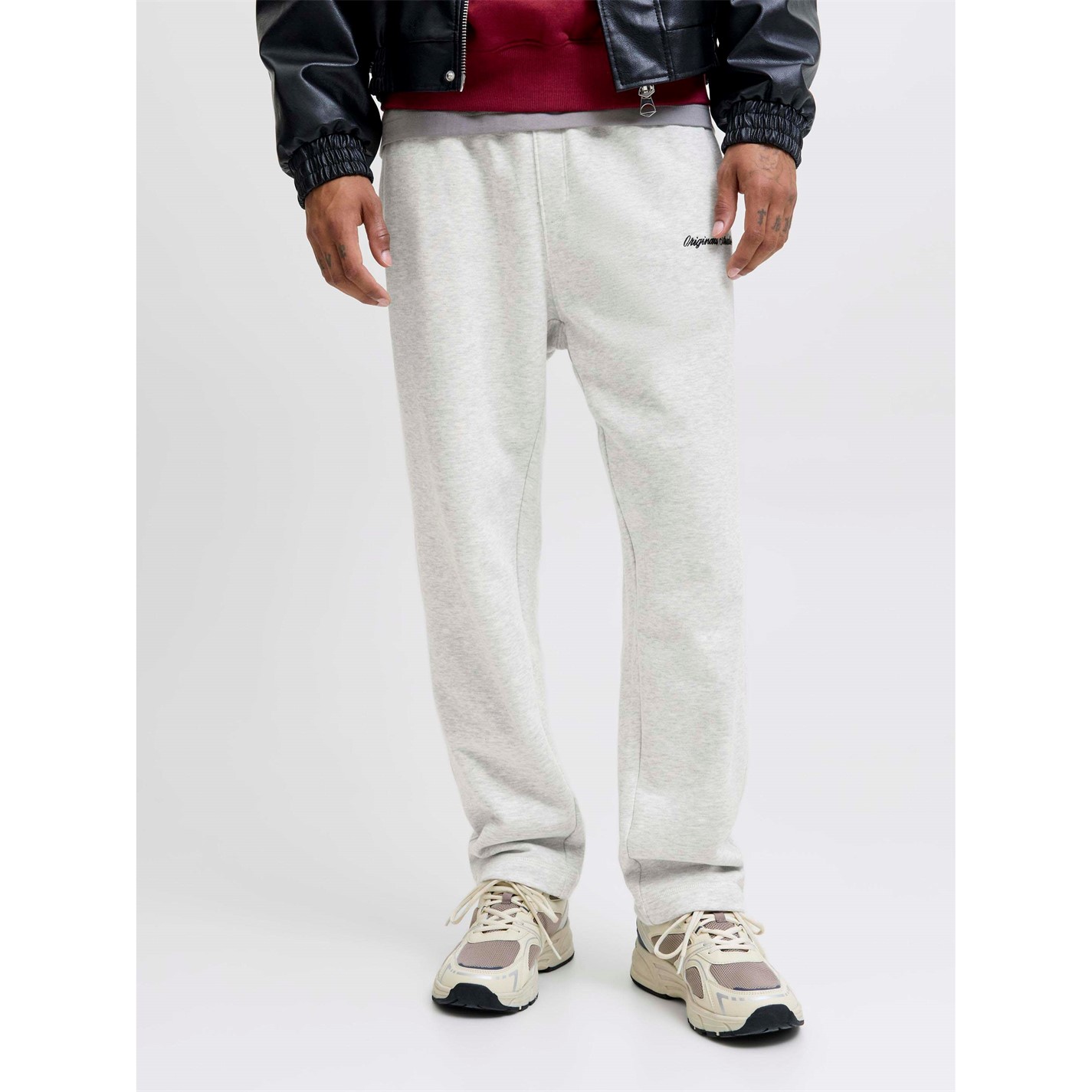 Tepláky Jack and Jones White Melange 6697896 Norrebro Straight Leg Joggers Mens - 3