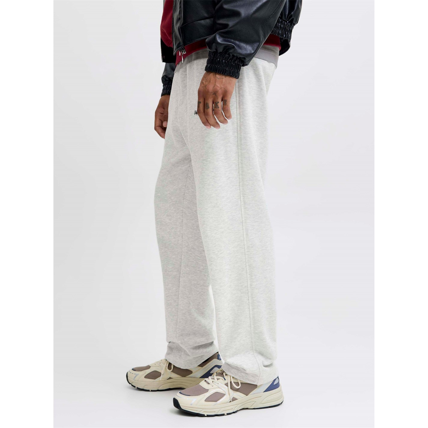 Tepláky Jack and Jones White Melange 6697896 Norrebro Straight Leg Joggers Mens - 5