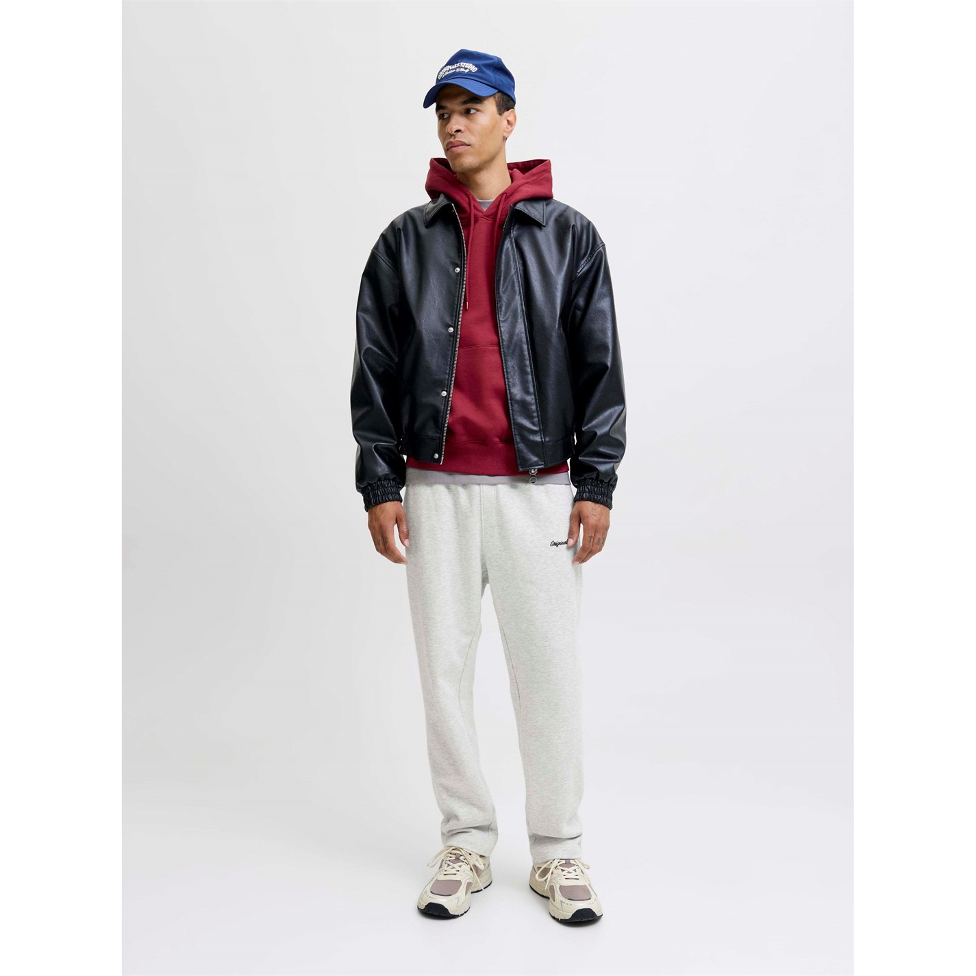 Tepláky Jack and Jones White Melange 6697896 Norrebro Straight Leg Joggers Mens - 7