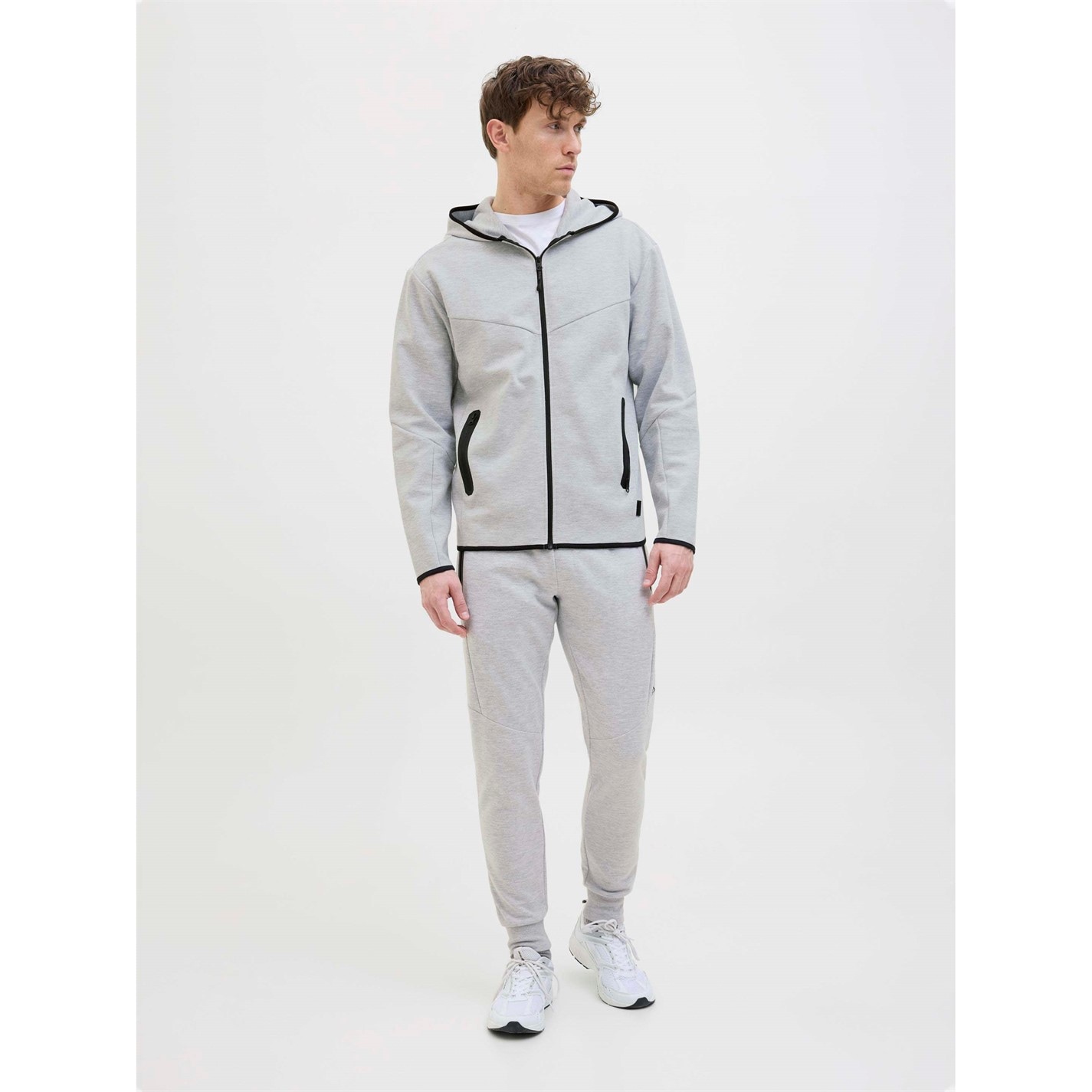 Tepláky Jack and Jones Lt Grey Melange 2255645 Will Fusion Joggers Mens - 8