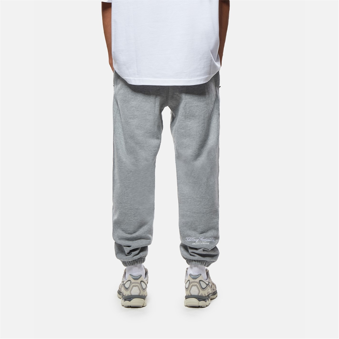 Tepláky TELA CRUZ Grey Marl 157376 Men's Studio Closed Hem Fleece Joggers - 2