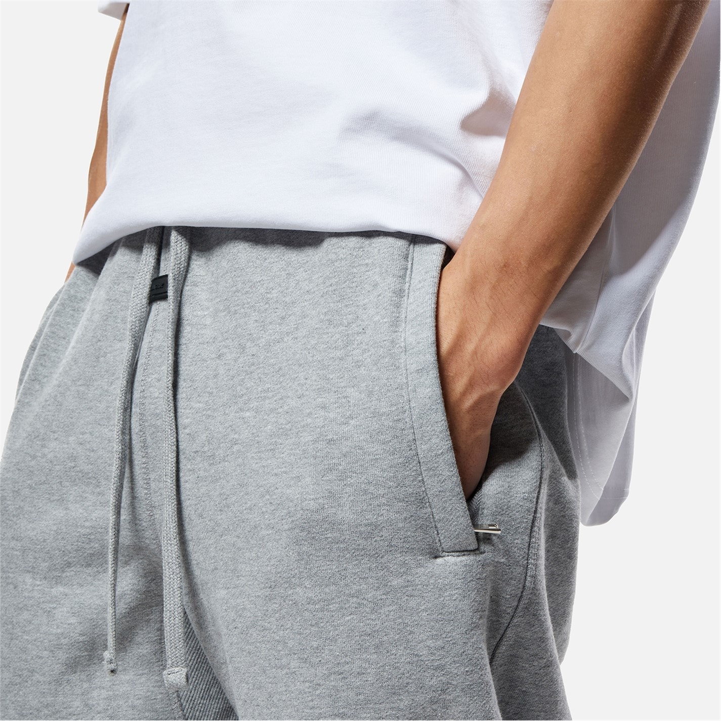 Tepláky TELA CRUZ Grey Marl 157376 Men's Studio Closed Hem Fleece Joggers - 5