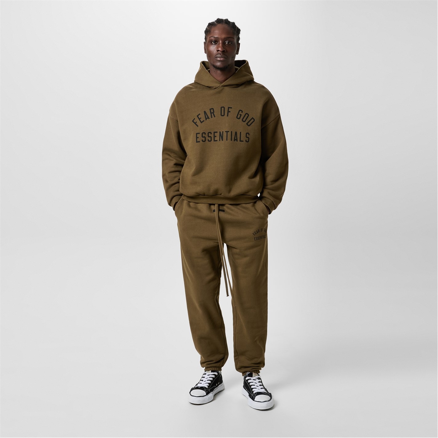 Tepláky FEAR OF GOD ESSENTIALS Olive 3473298 Fleece Essential Sweatpants - 6