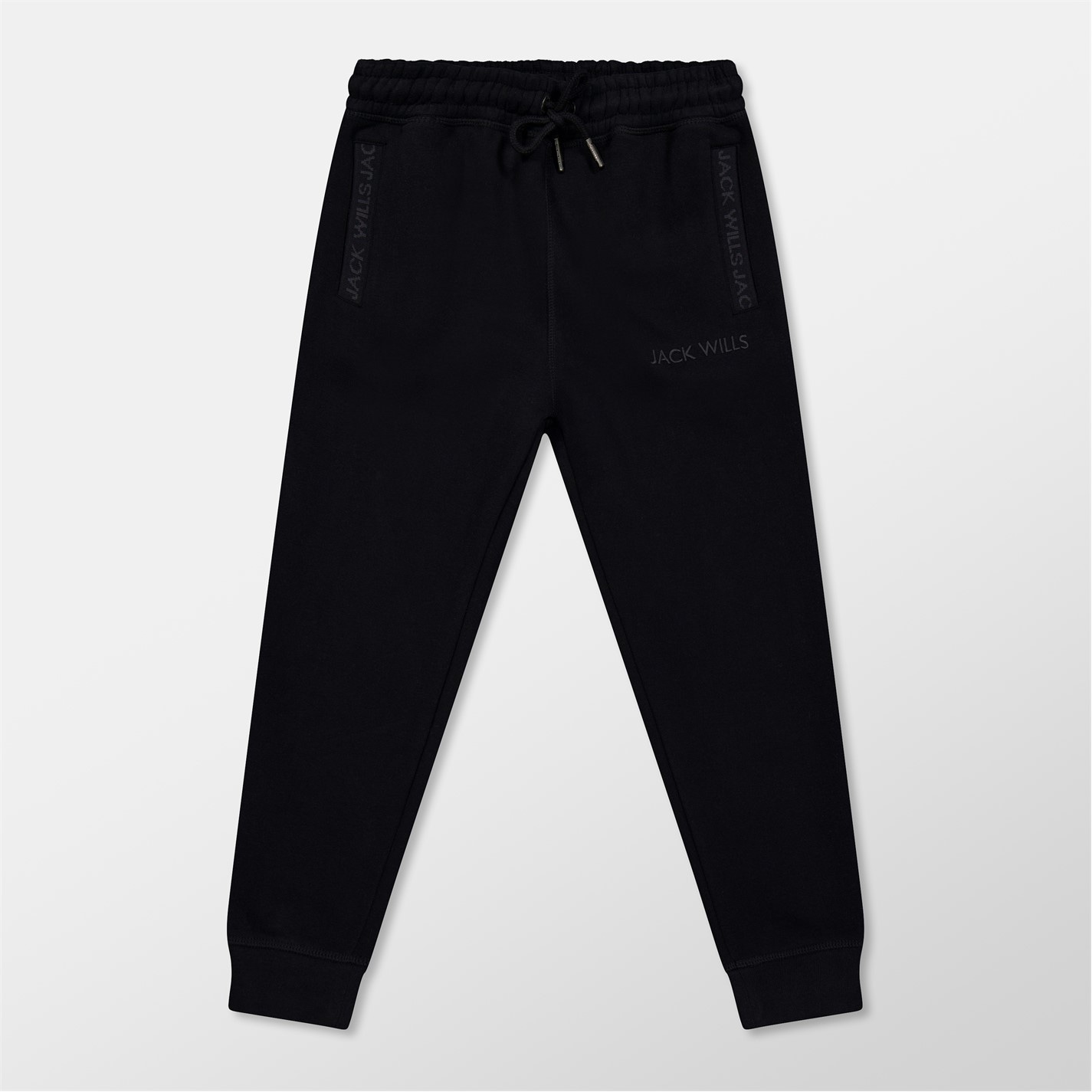 Dětské tepláky Jack Wills Black 3333711 Kids' Jacquard Closed Hem Fleece Joggers - 1