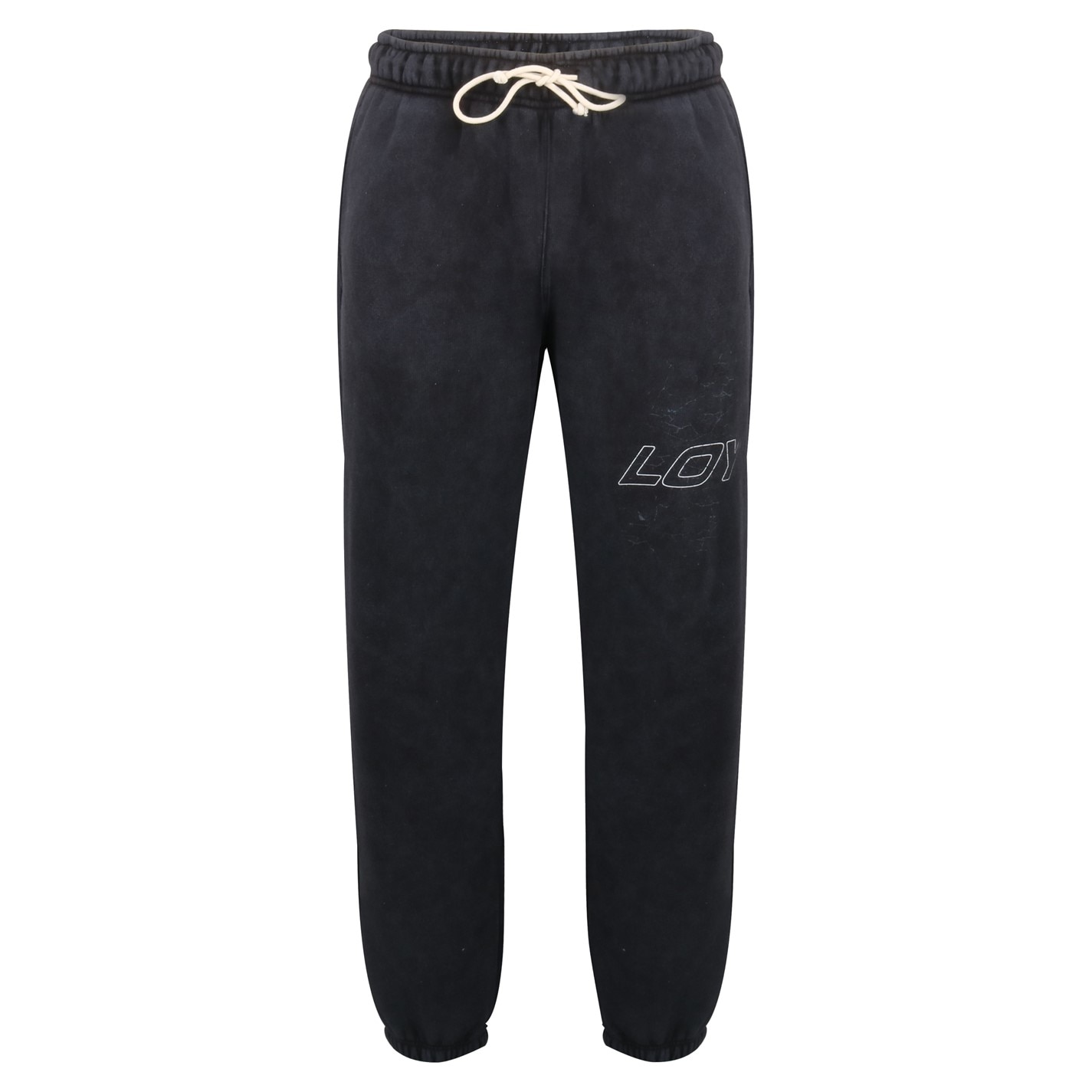 Tepláky Loyalti Washed Black 2369231 Men's Moto Closed Hem Fleece Joggers - 1