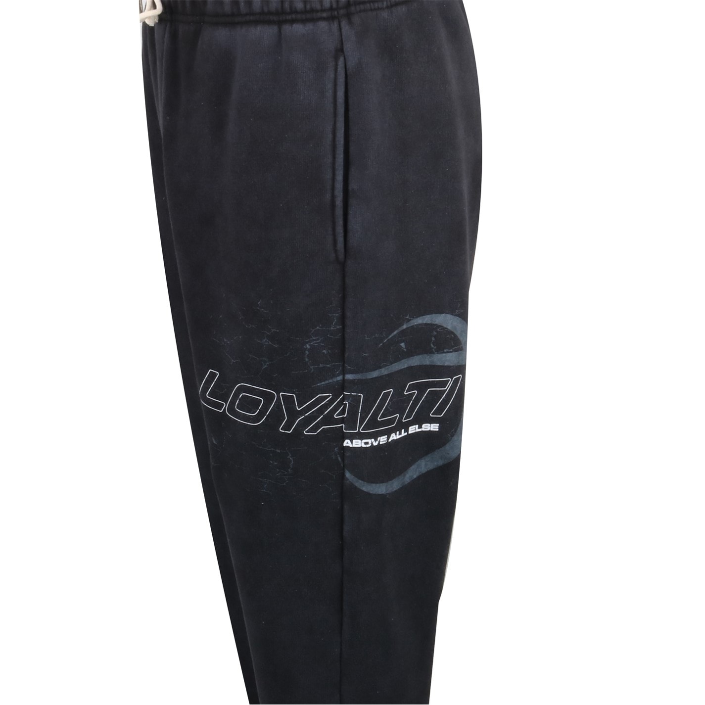 Tepláky Loyalti Washed Black 2369231 Men's Moto Closed Hem Fleece Joggers - 3