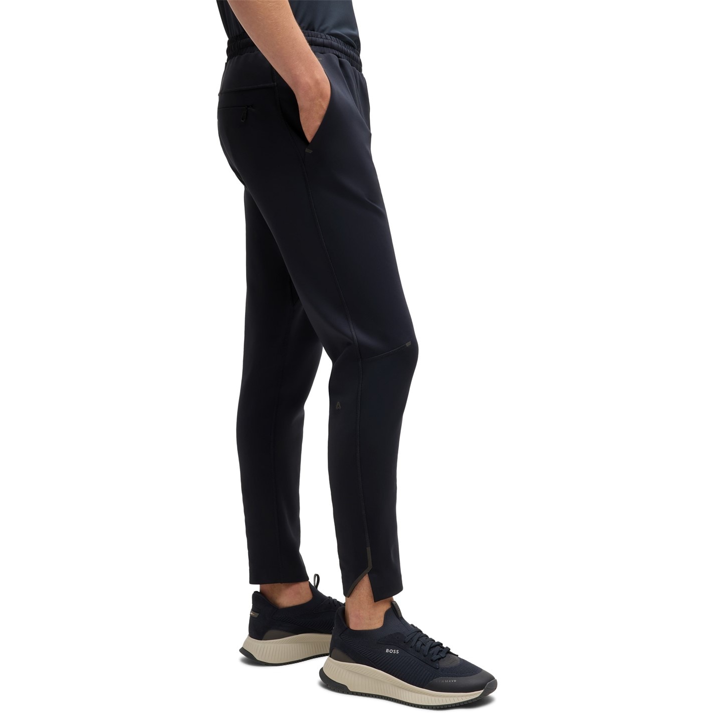 Tepláky Boss Dark Blue 402 424427 Men's Closed Hem Woven Tracksuit Joggers - 4