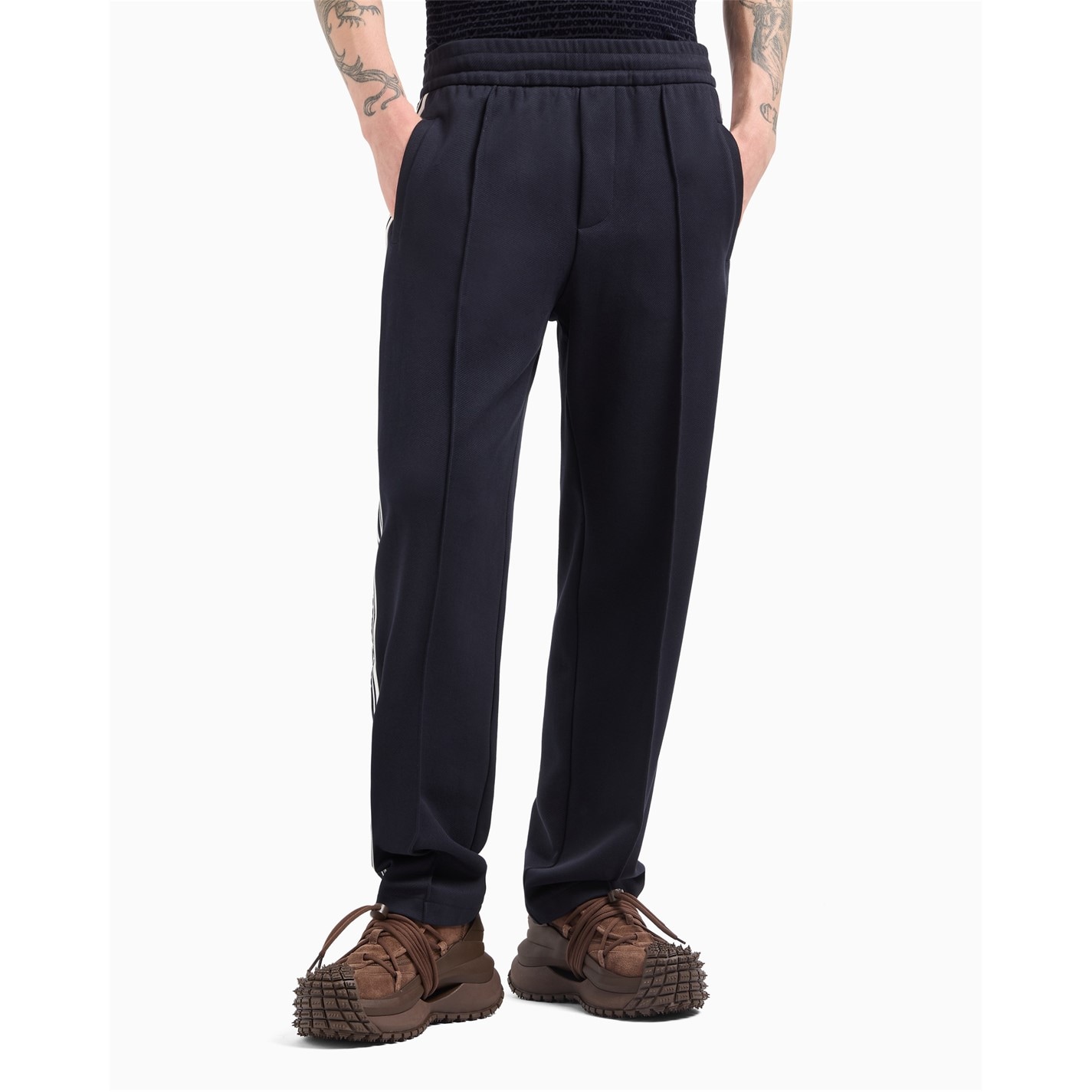 Tepláky EMPORIO ARMANI Navy 0920 2655616 Men's Open Cuff Woven Relaxed Fit Joggers - 1
