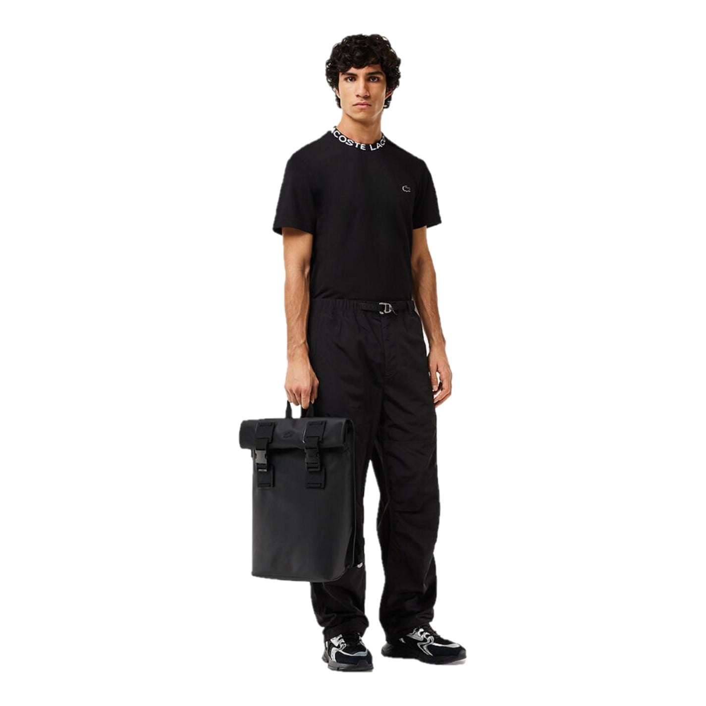 Tepláky Lacoste Black 7483708 Men's Open Cuff Woven Relaxed Fit Joggers - 3