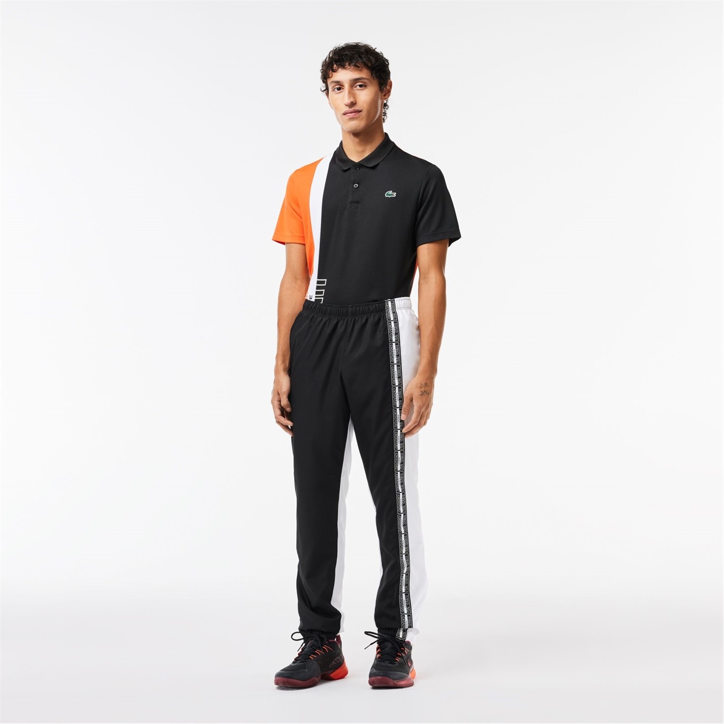 Tepláky Lacoste Black 6704906 Men's Closed Hem Woven Tracksuit Joggers - 2