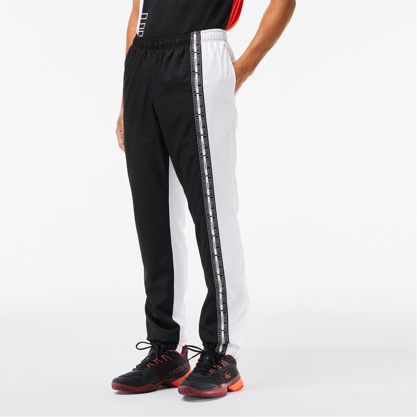 Tepláky Lacoste Black 6704906 Men's Closed Hem Woven Tracksuit Joggers - 3